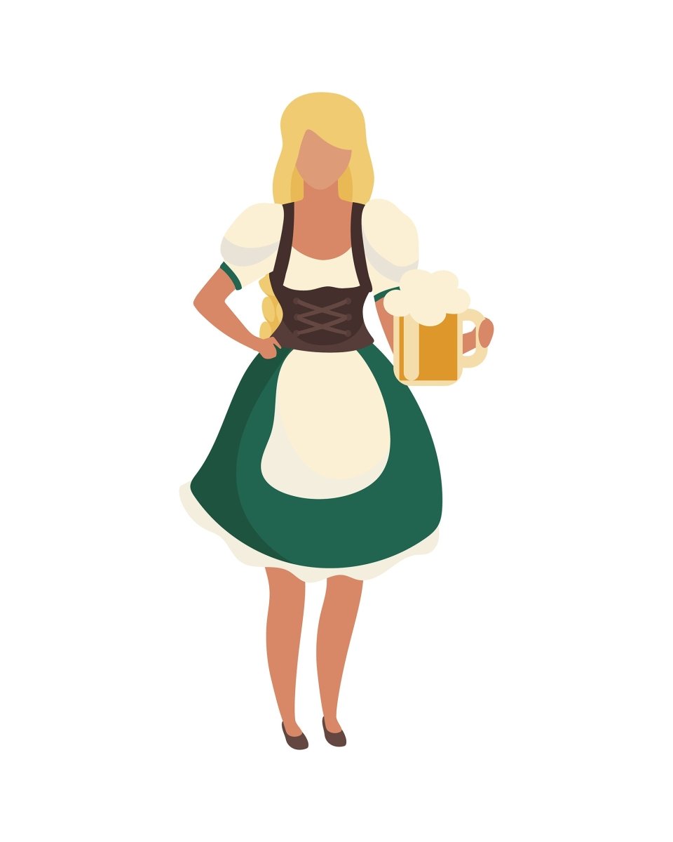 Oktoberfest flat vector illustrations set
