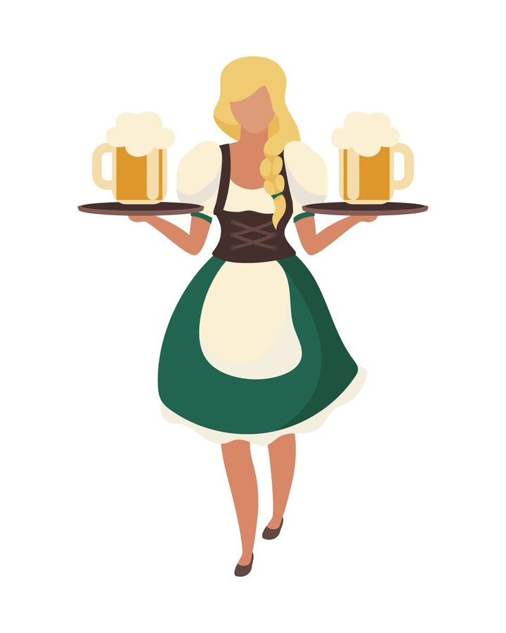 Oktoberfest flat vector illustrations set