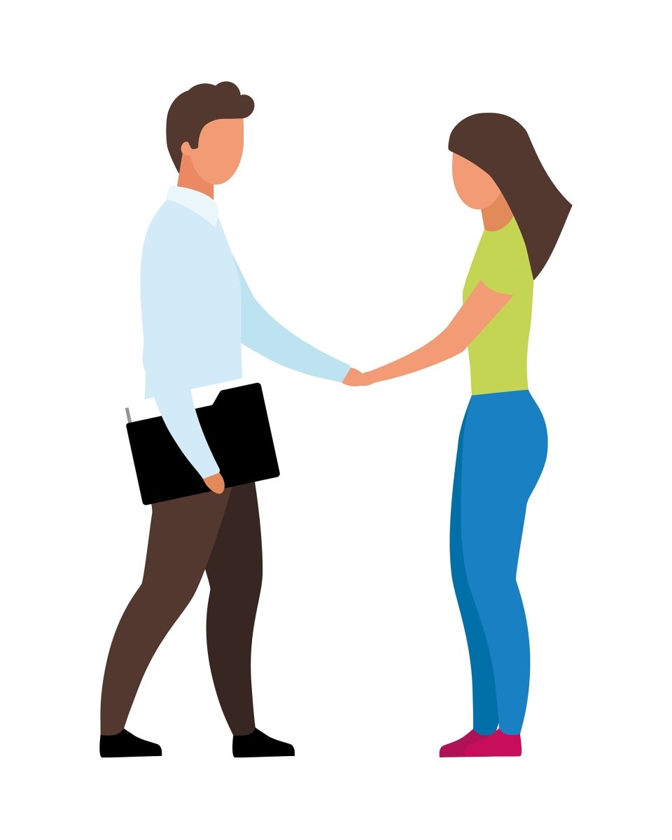Online and store shopping flat illustrations