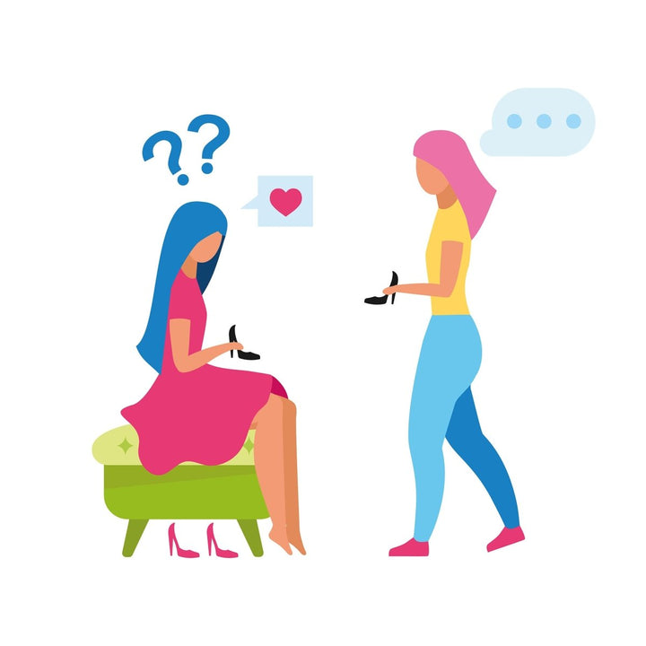 Online and store shopping flat illustrations set