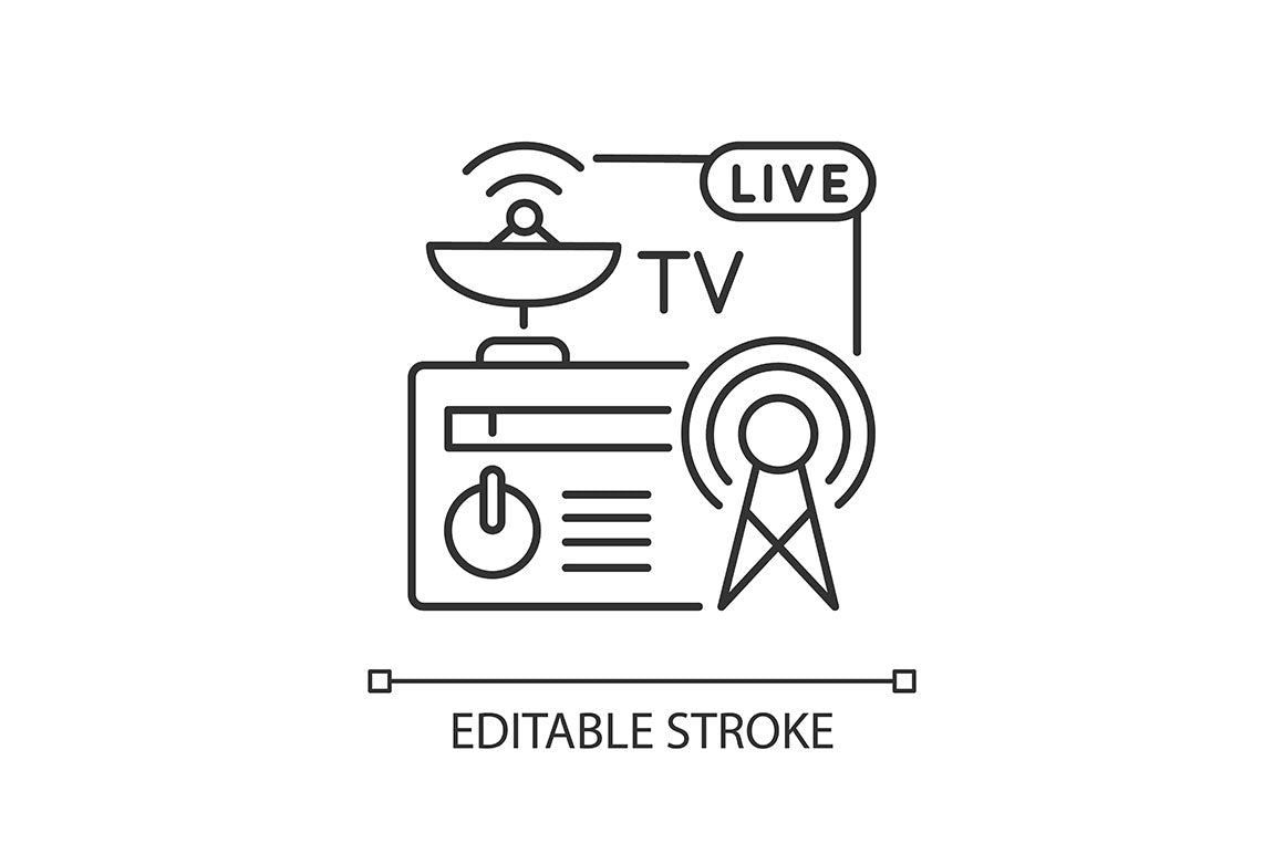 Online conference linear icons set