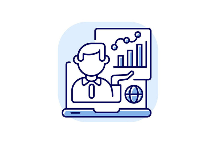 Online conference RGB color icons set