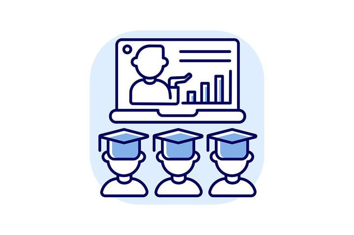 Online conference RGB color icons set