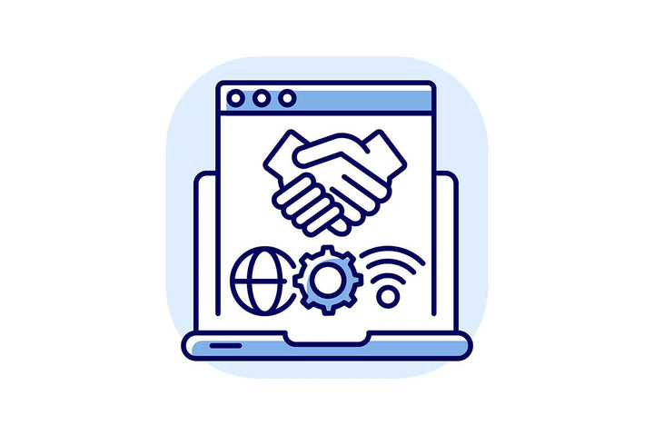 Online conference RGB color icons set