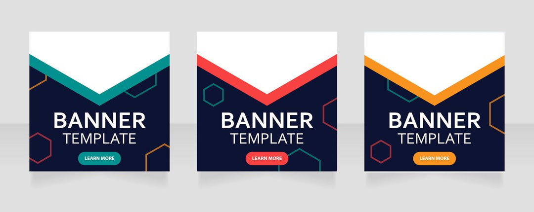 Online courses web banner design template bundle