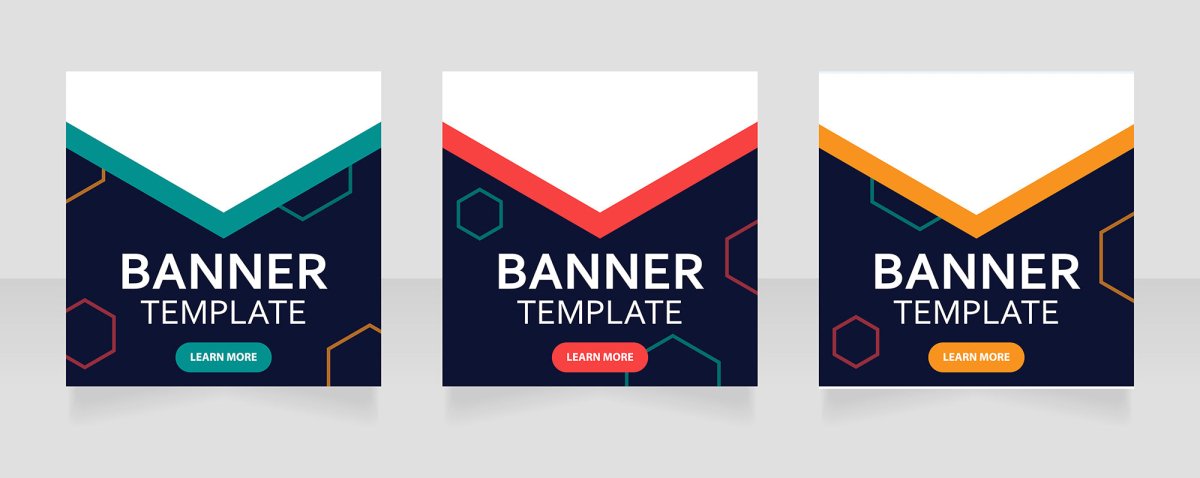Online courses web banner design template bundle