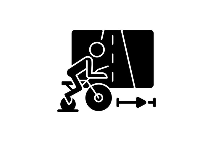 Online fitness apps possibilities black glyph icons set on white space.