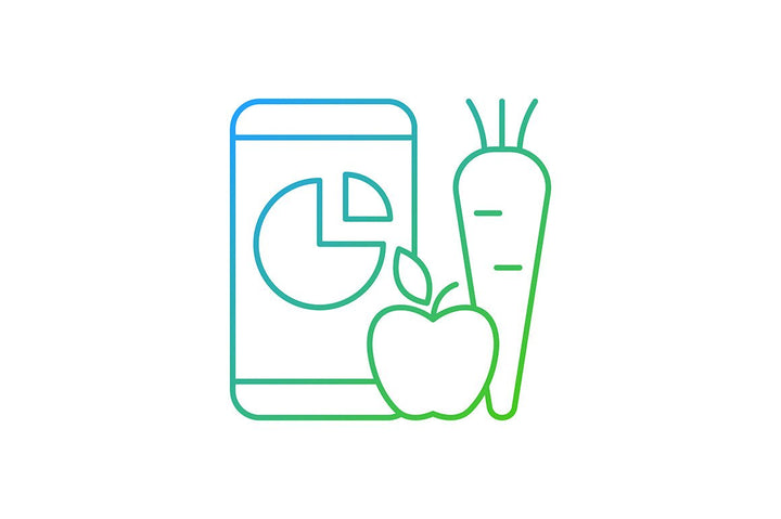 Online fitness apps possibilities gradient linear vector icons set