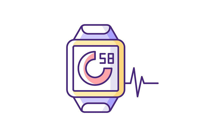 Online fitness apps possibilities RGB color icons set.