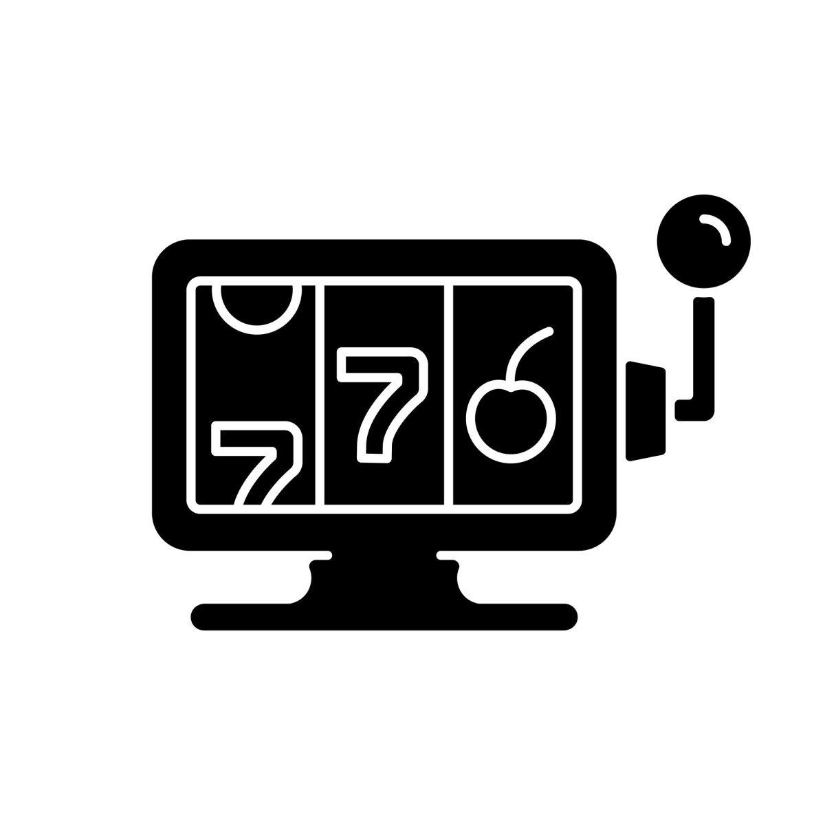 Online game types black glyph icons set on white space