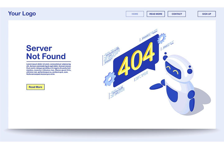 Online healthcare isometric website template