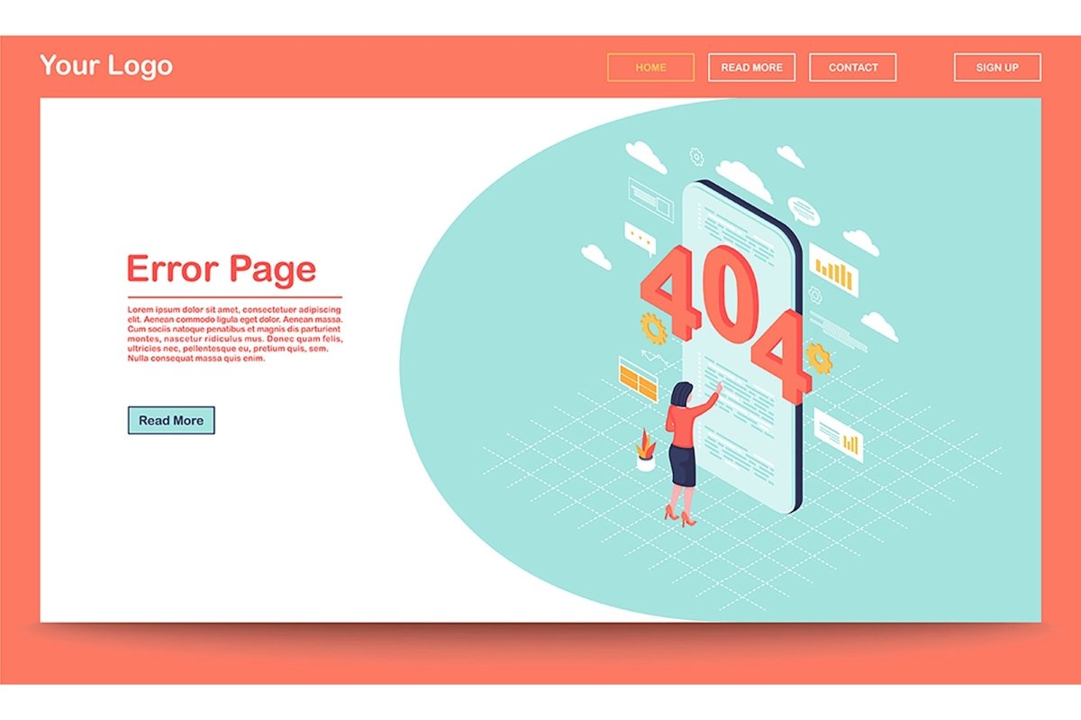Online healthcare isometric website template