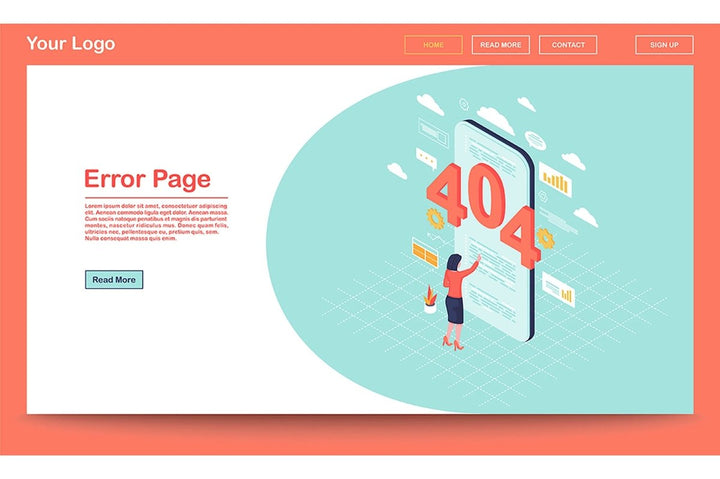 Online healthcare isometric website template
