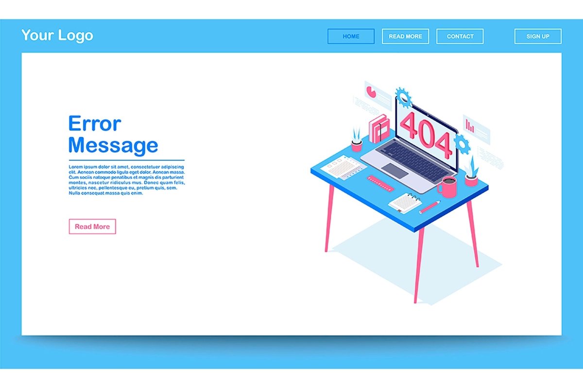 Online healthcare isometric website template