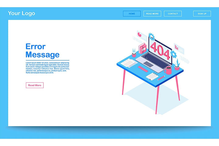 Online healthcare isometric website template