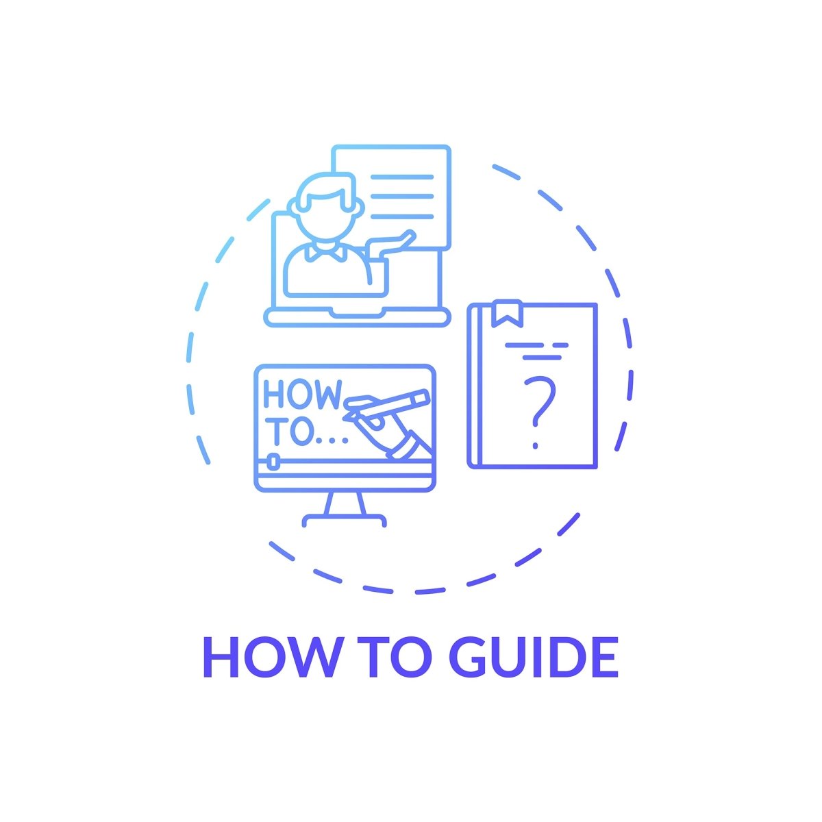 Online library concept icons bundle