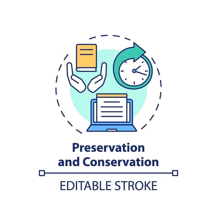 Online library concept icons bundle