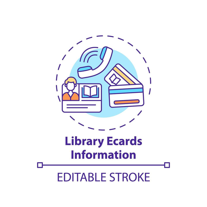 Online library concept icons bundle