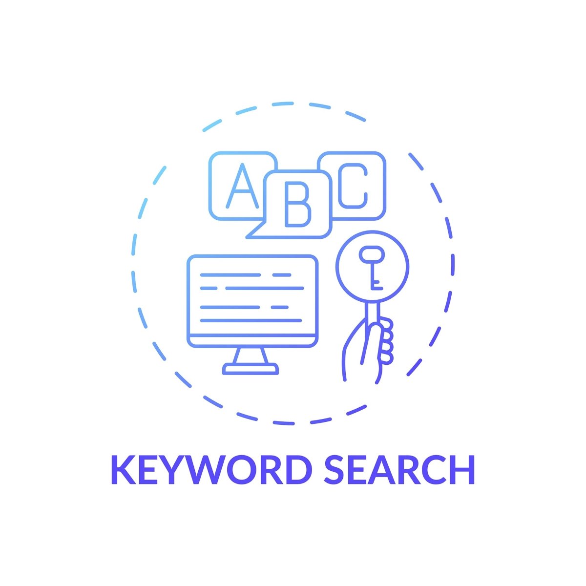 Online library concept icons bundle