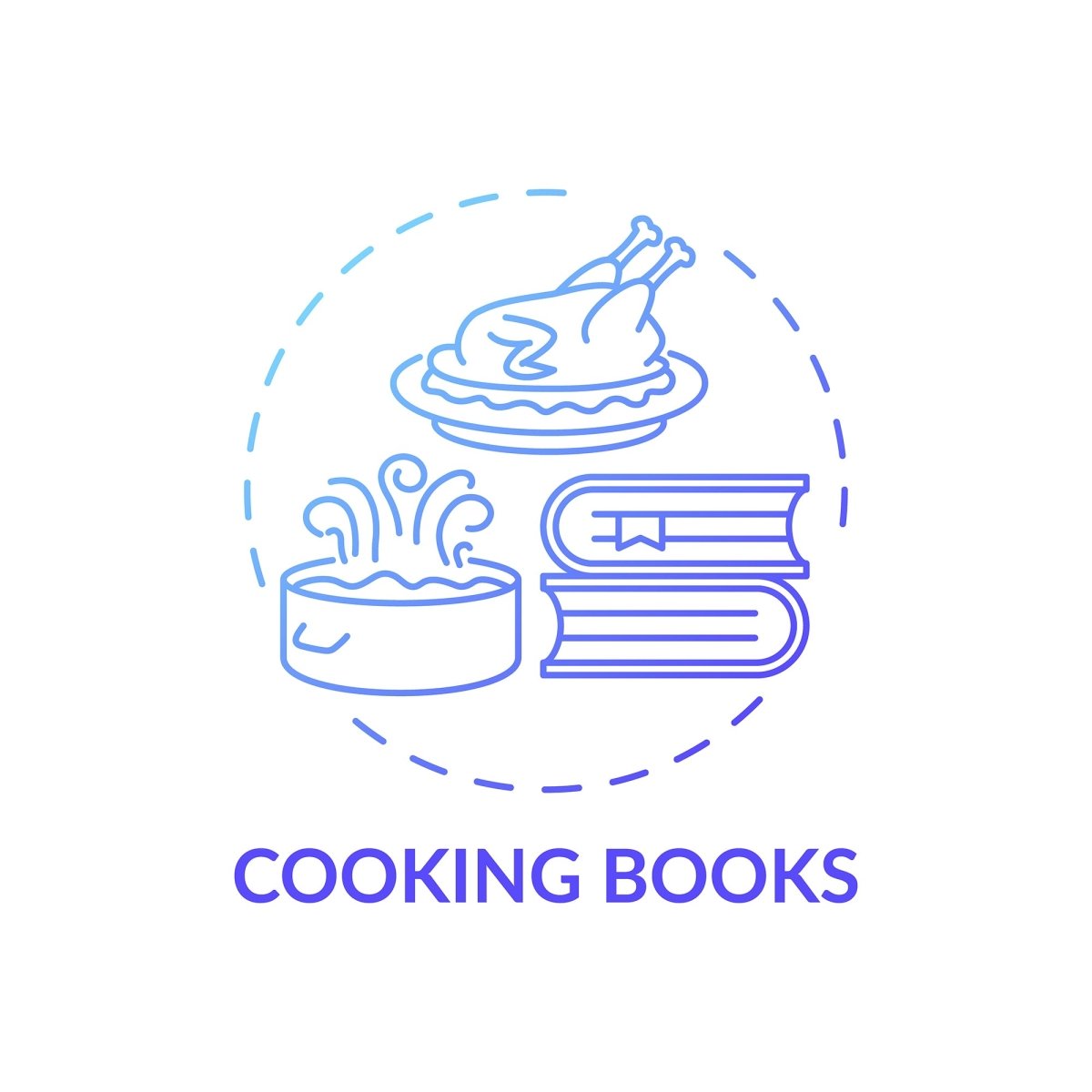 Online library concept icons bundle