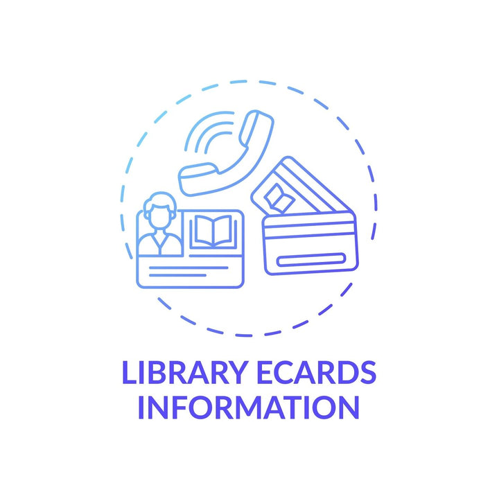 Online library concept icons bundle