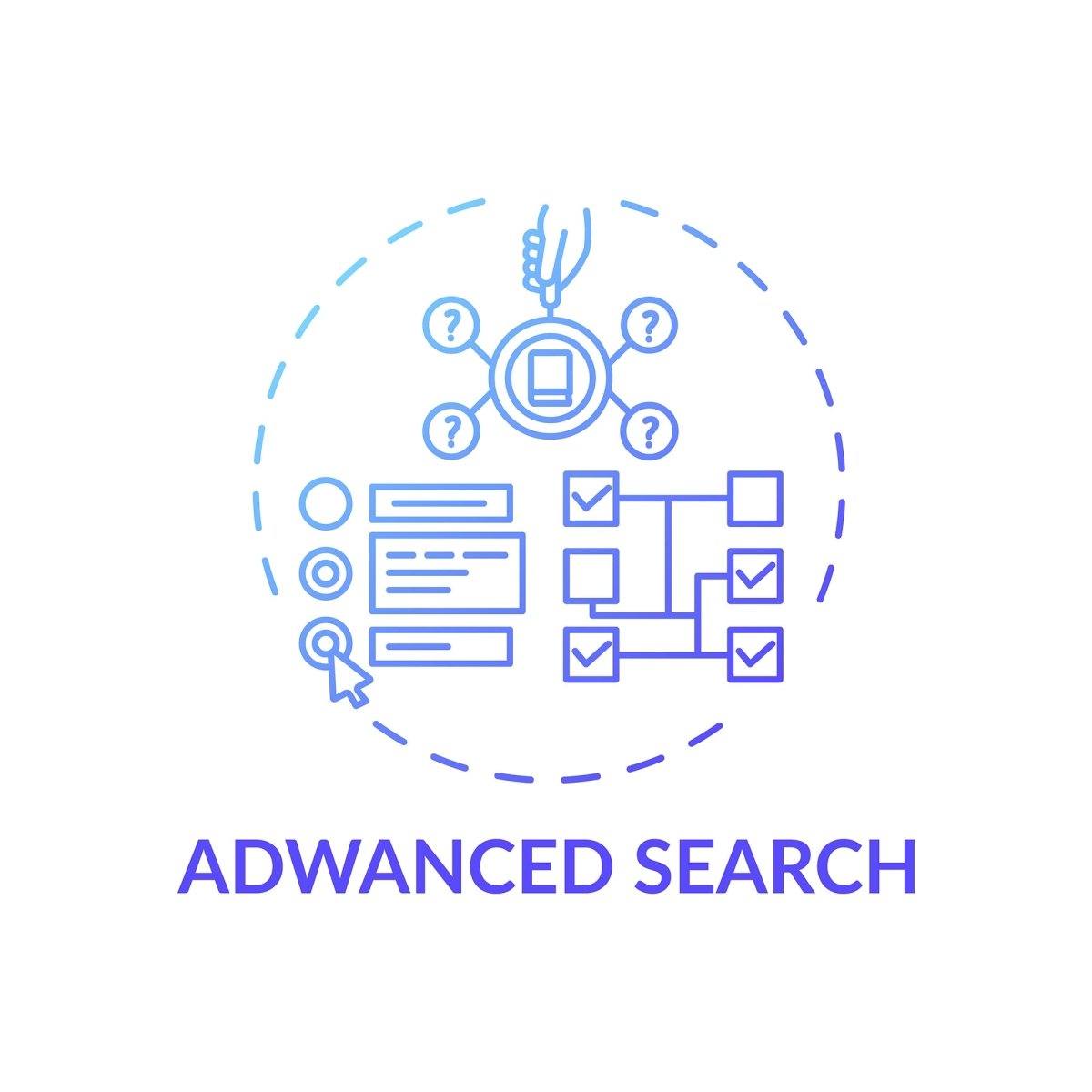 Online library concept icons bundle