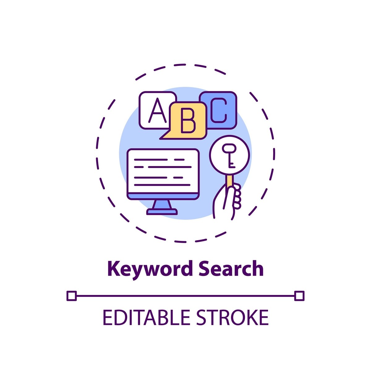 Online library concept icons bundle