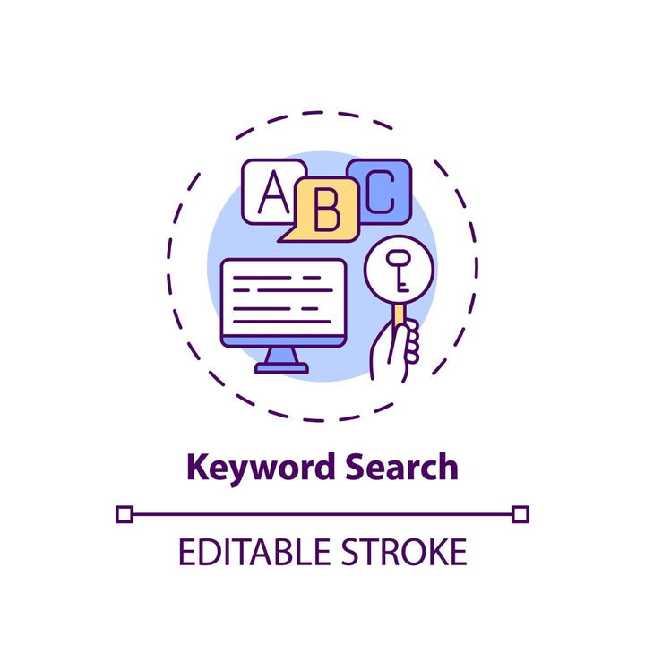 Online library concept icons bundle