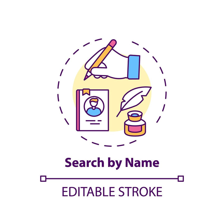 Online library concept icons bundle