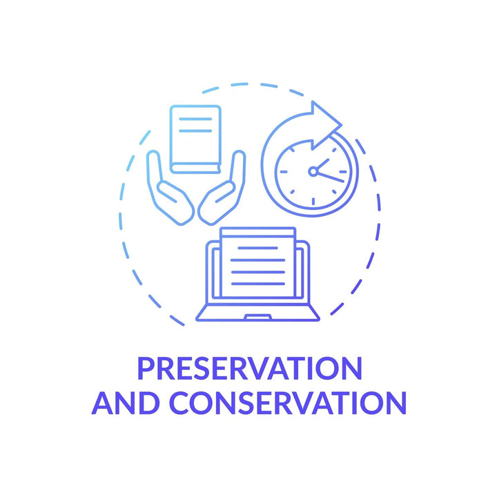 Online library concept icons bundle