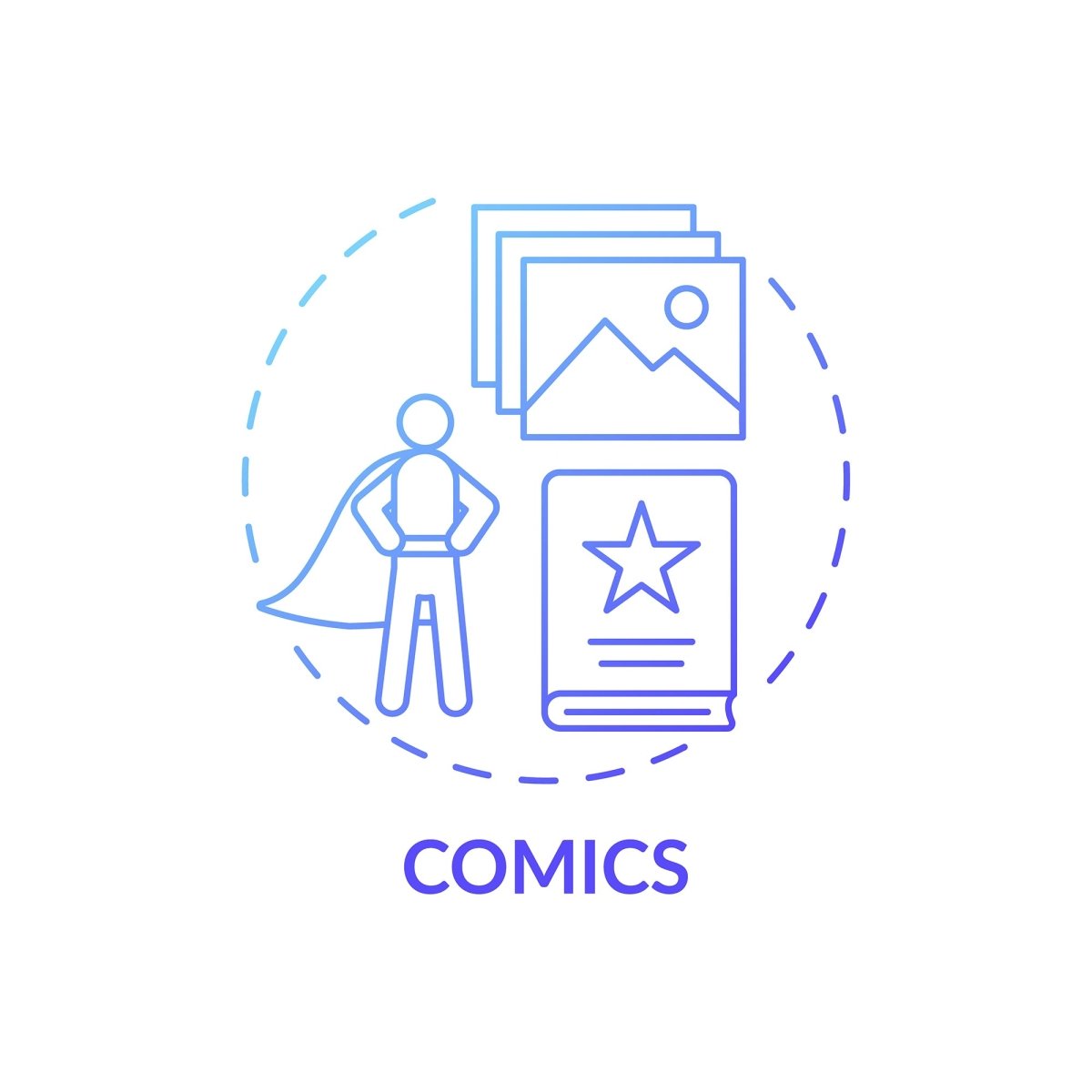 Online library concept icons bundle