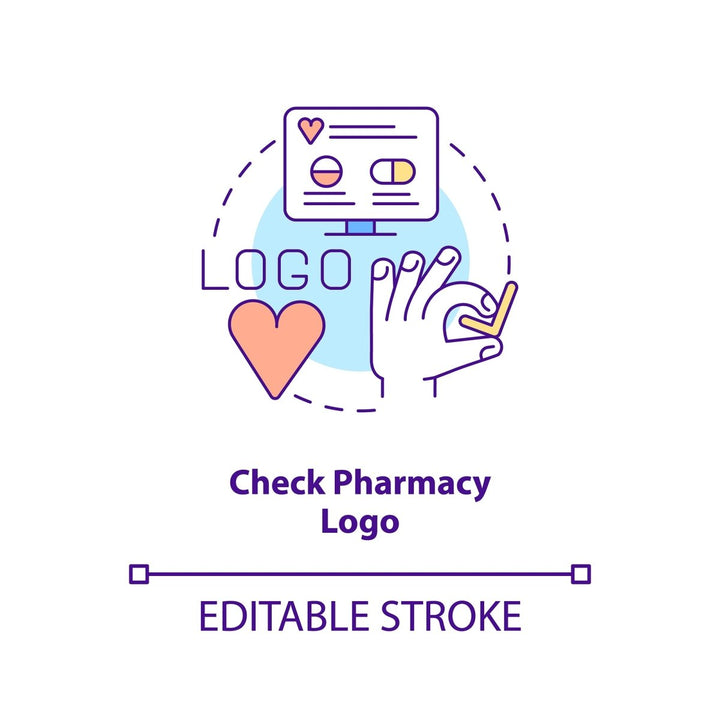 Online pharmacy concept icons bundle