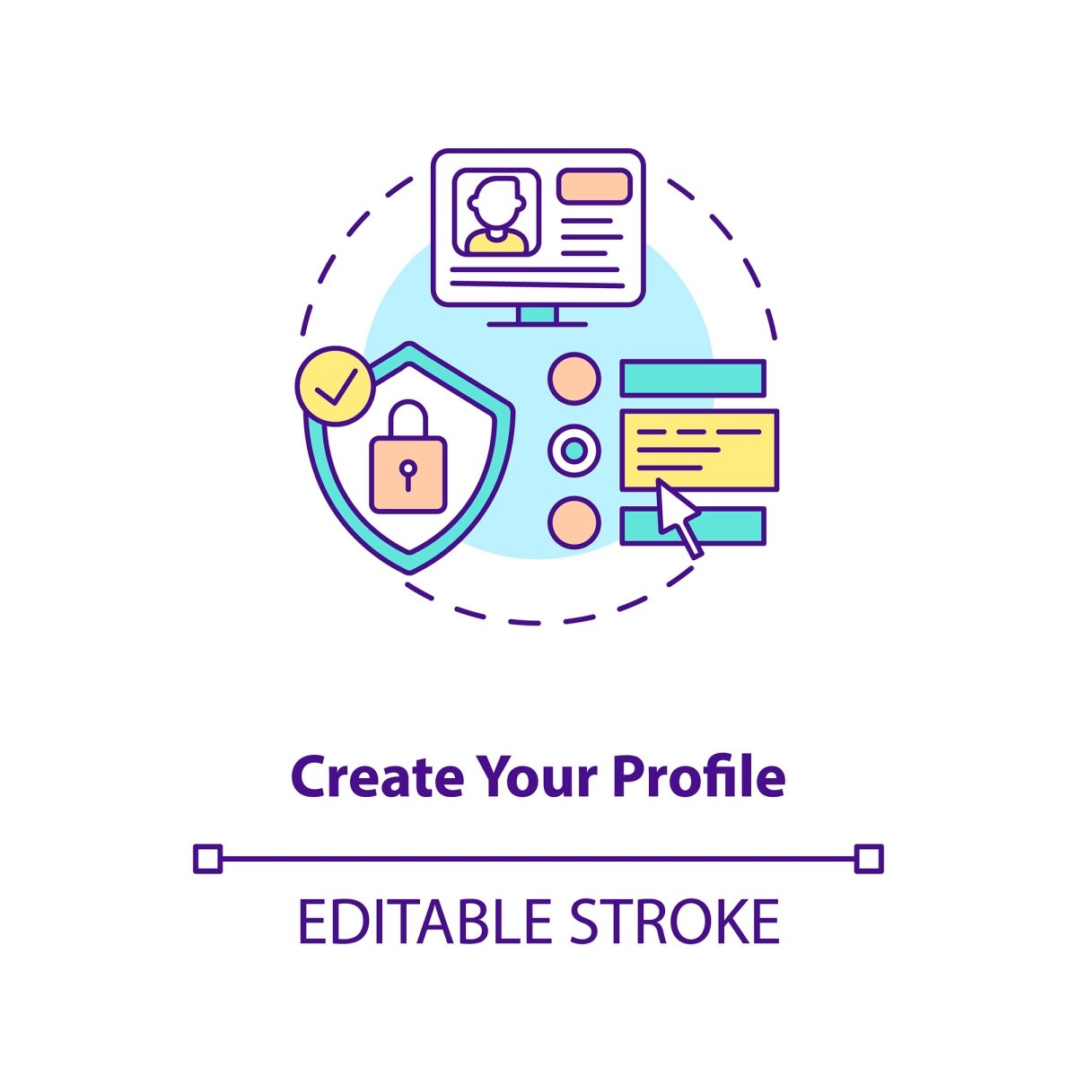 Online pharmacy concept icons bundle