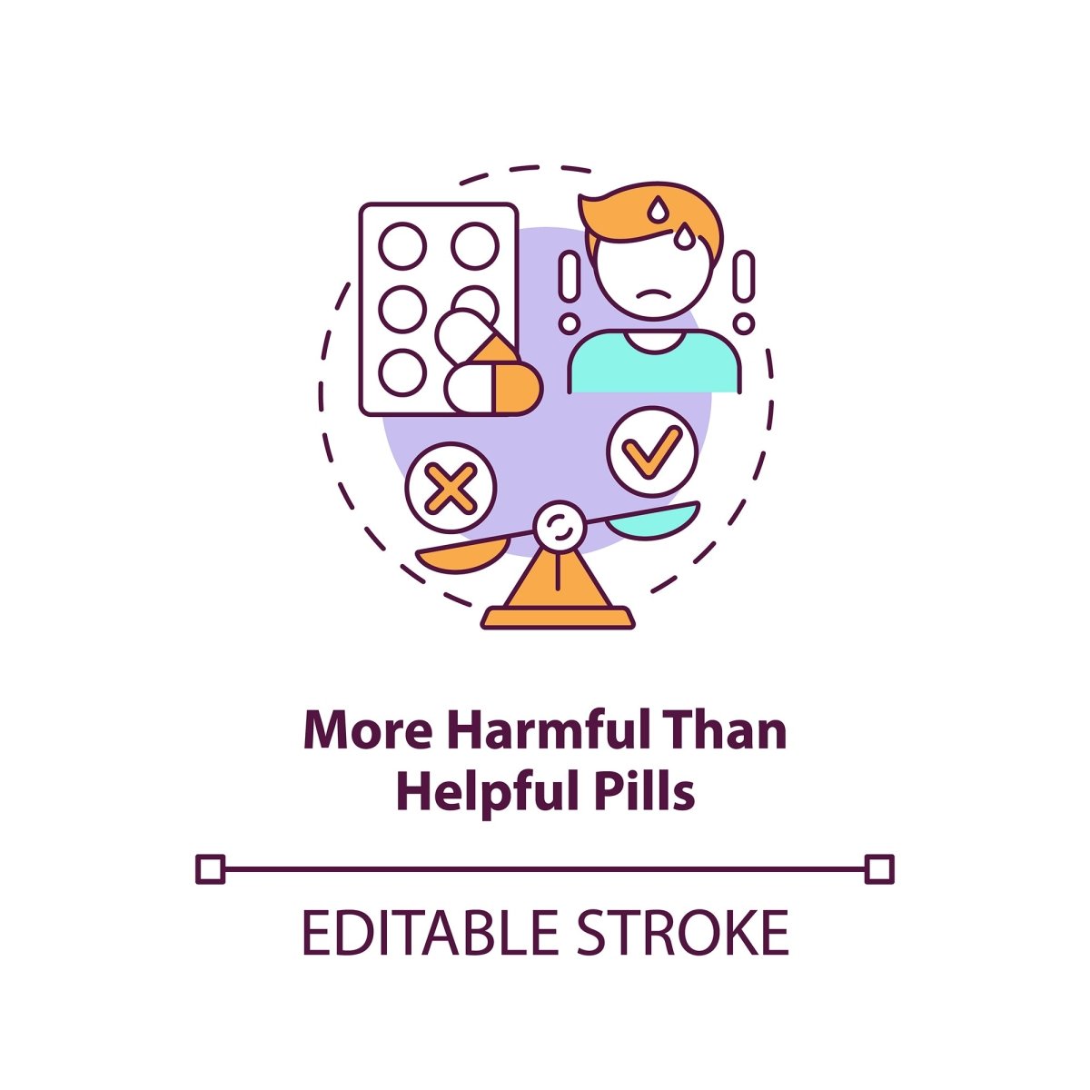 Online pharmacy concept icons bundle