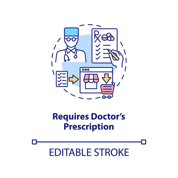Online pharmacy concept icons bundle
