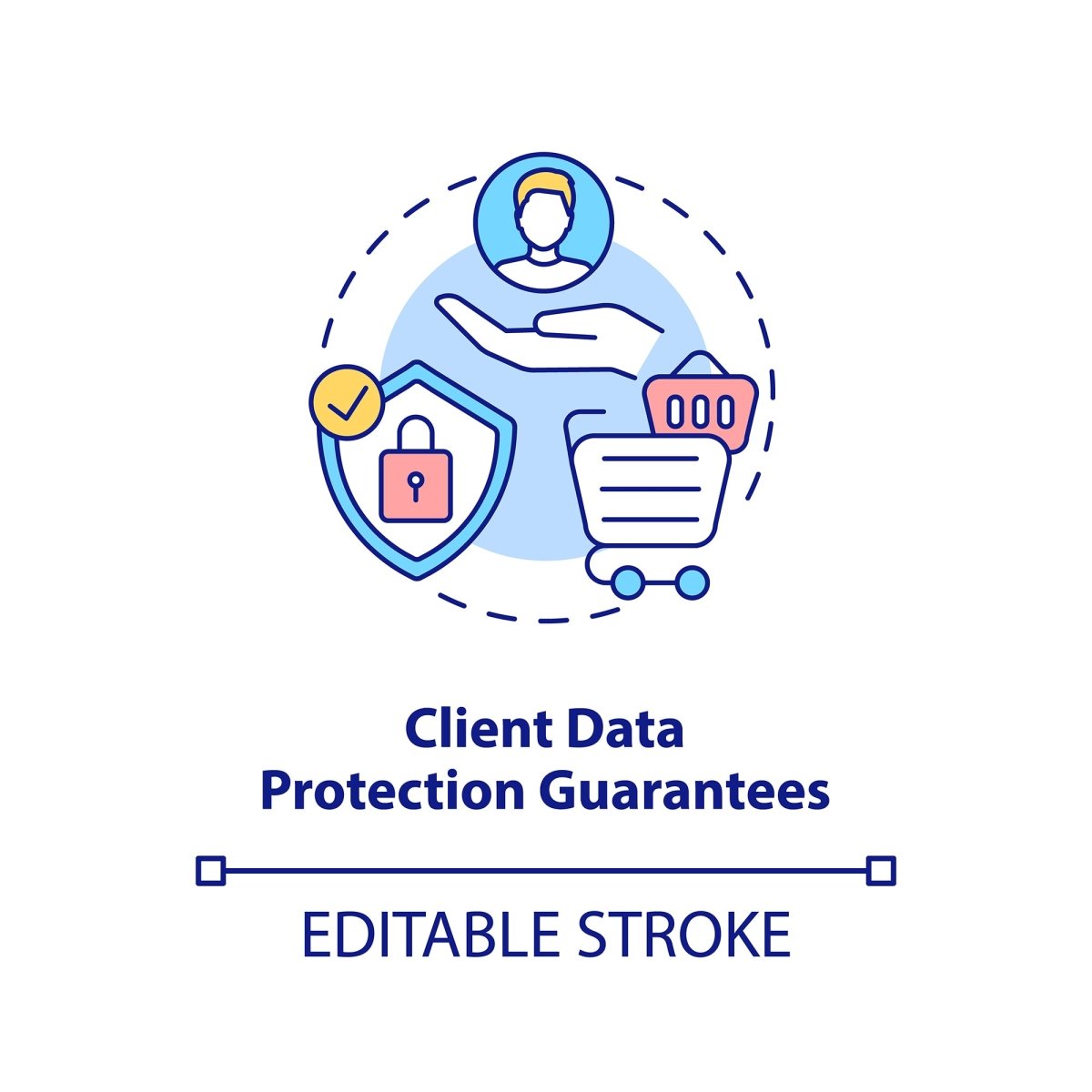 Online pharmacy concept icons bundle