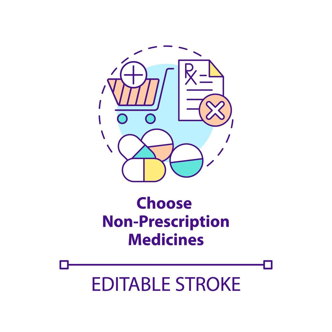 Online pharmacy concept icons bundle