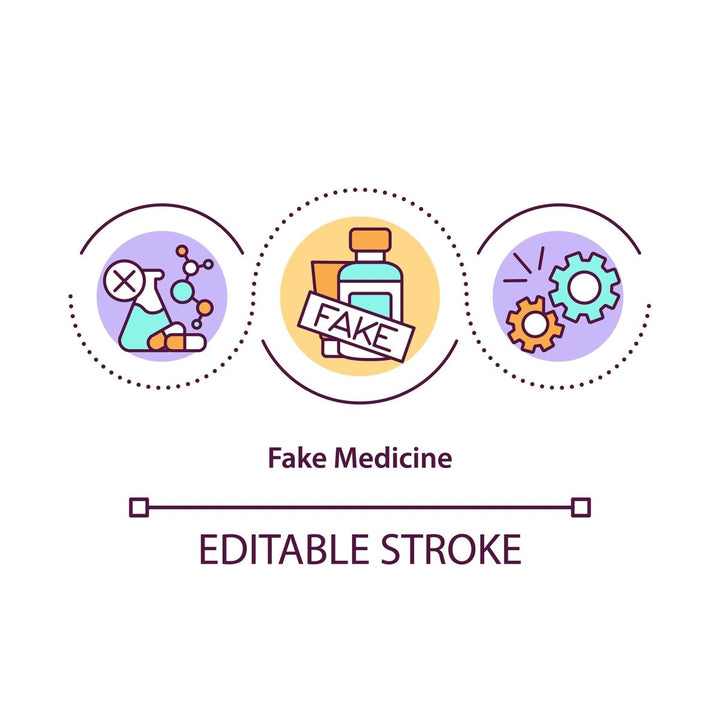 Online pharmacy concept icons set