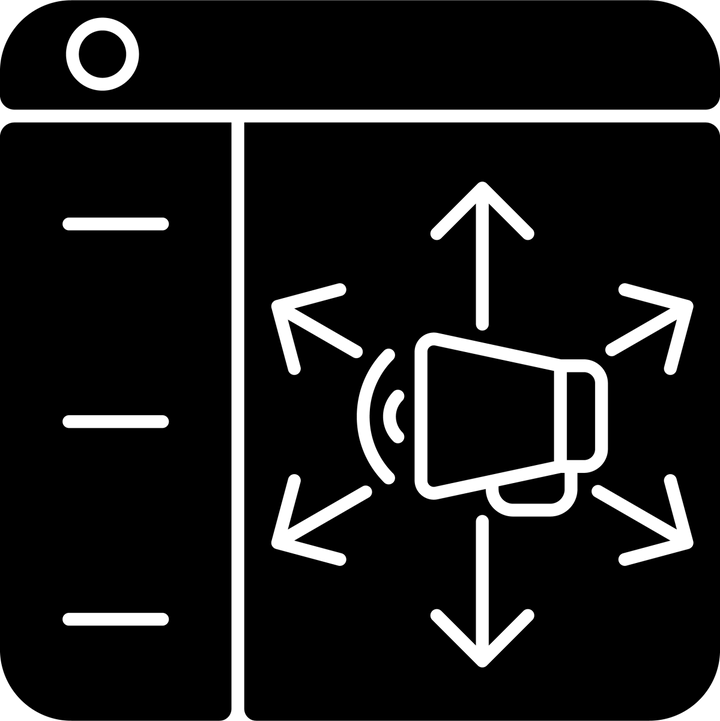 Online platforms black glyph icons set on white space