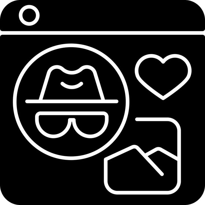 Online platforms black glyph icons set on white space