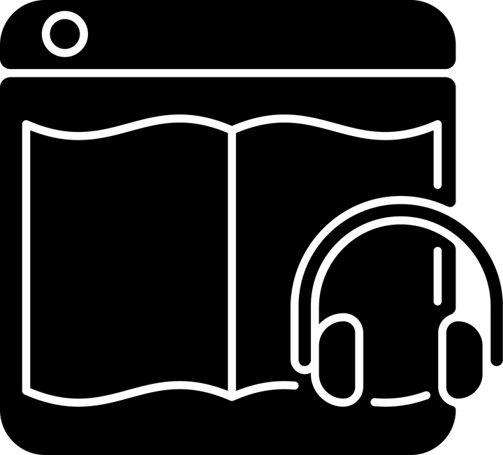 Online platforms black glyph icons set on white space