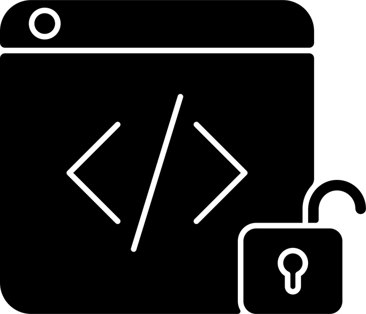 Online platforms black glyph icons set on white space