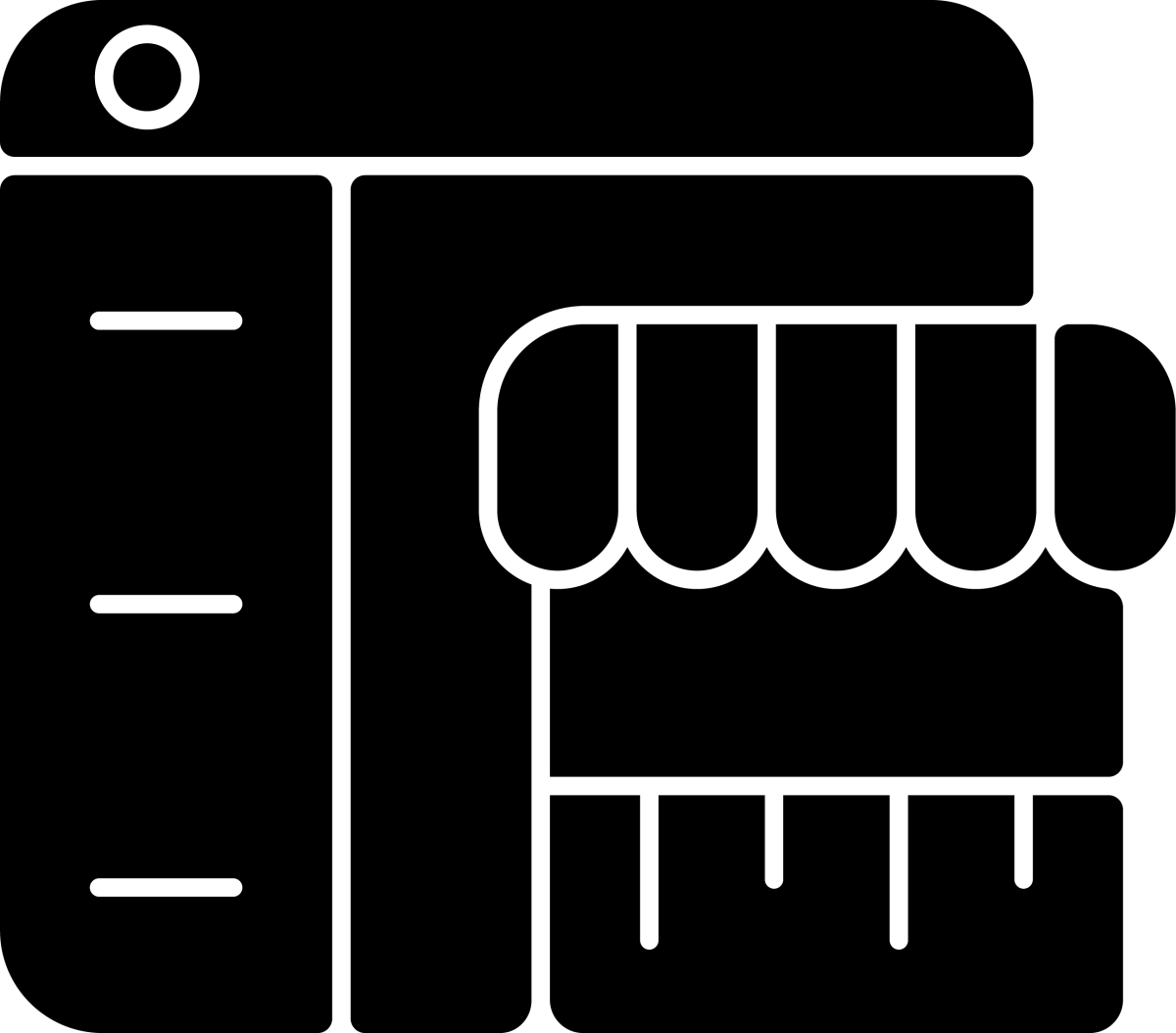 Online platforms black glyph icons set on white space