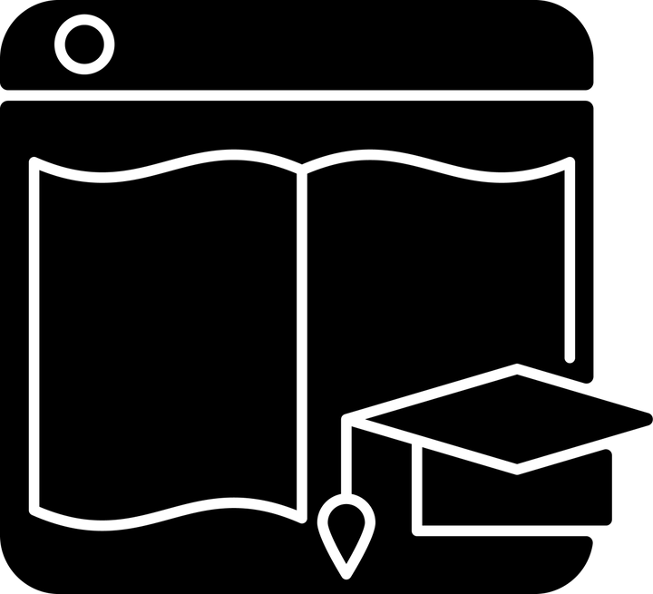 Online platforms black glyph icons set on white space