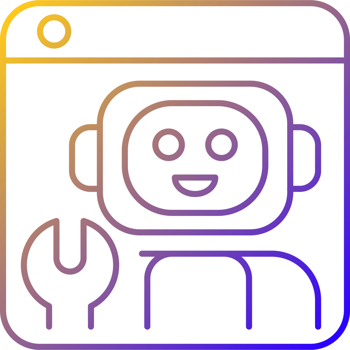 Online platforms gradient linear vector icons set