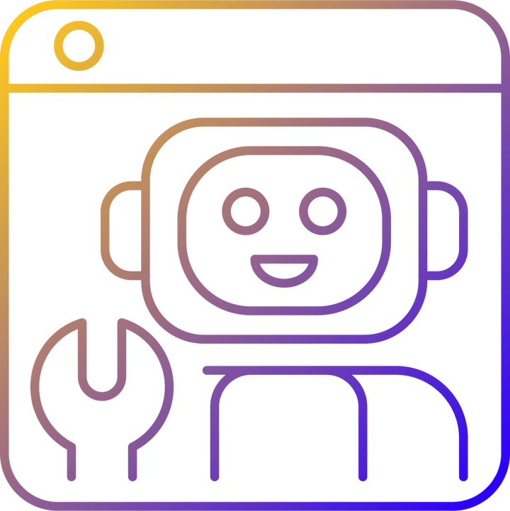 Online platforms gradient linear vector icons set