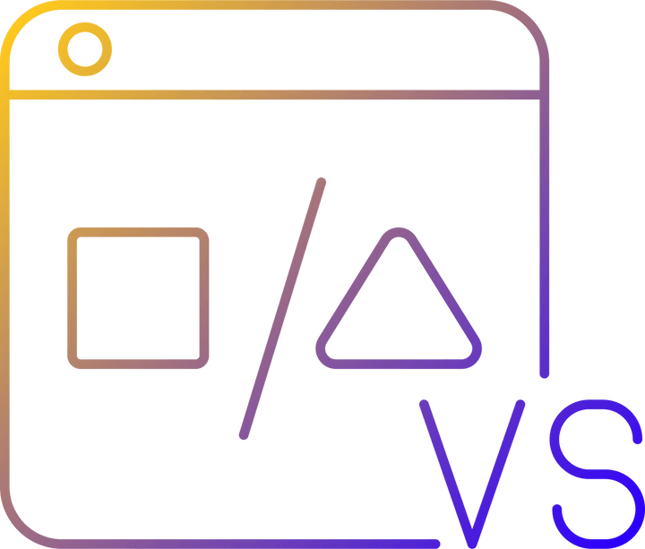 Online platforms gradient linear vector icons set
