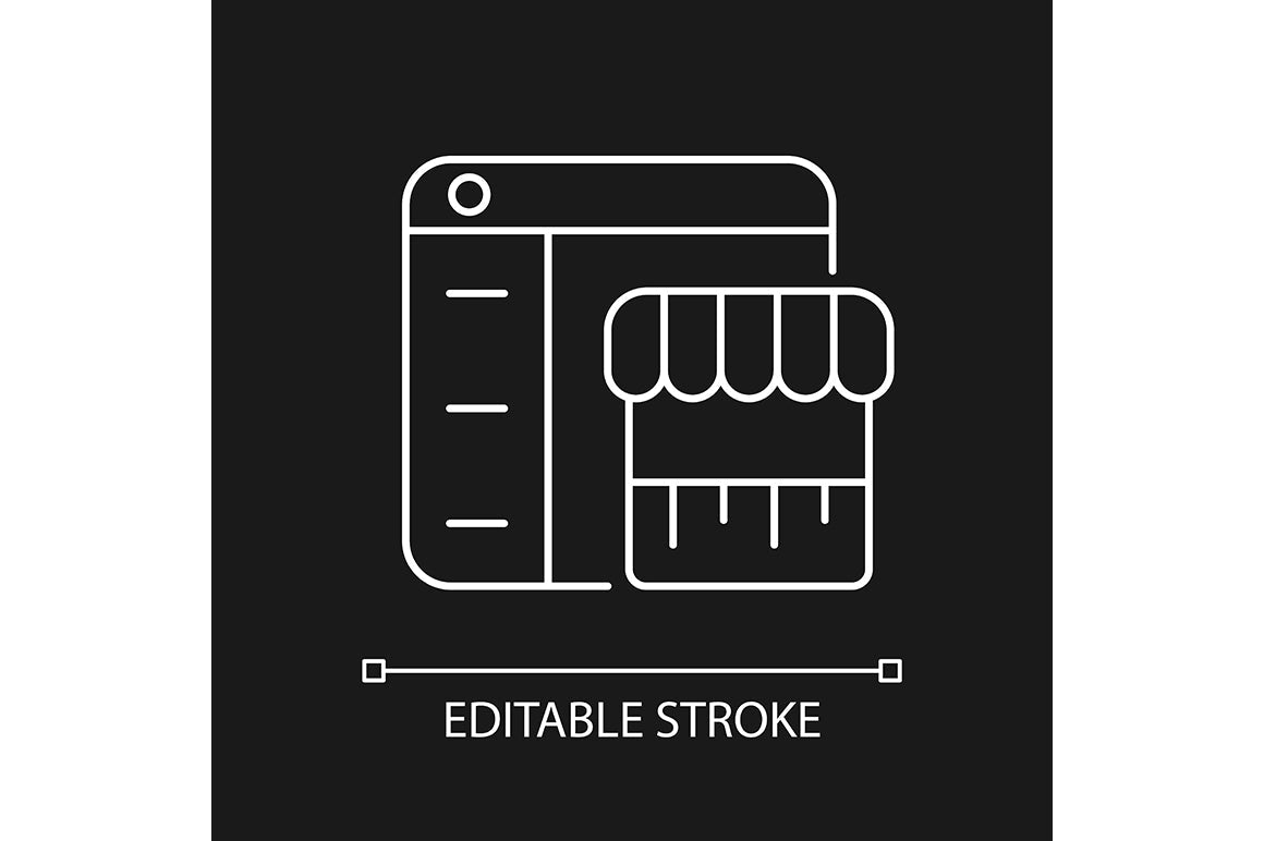 Online platforms linear icons set for dark and light mode