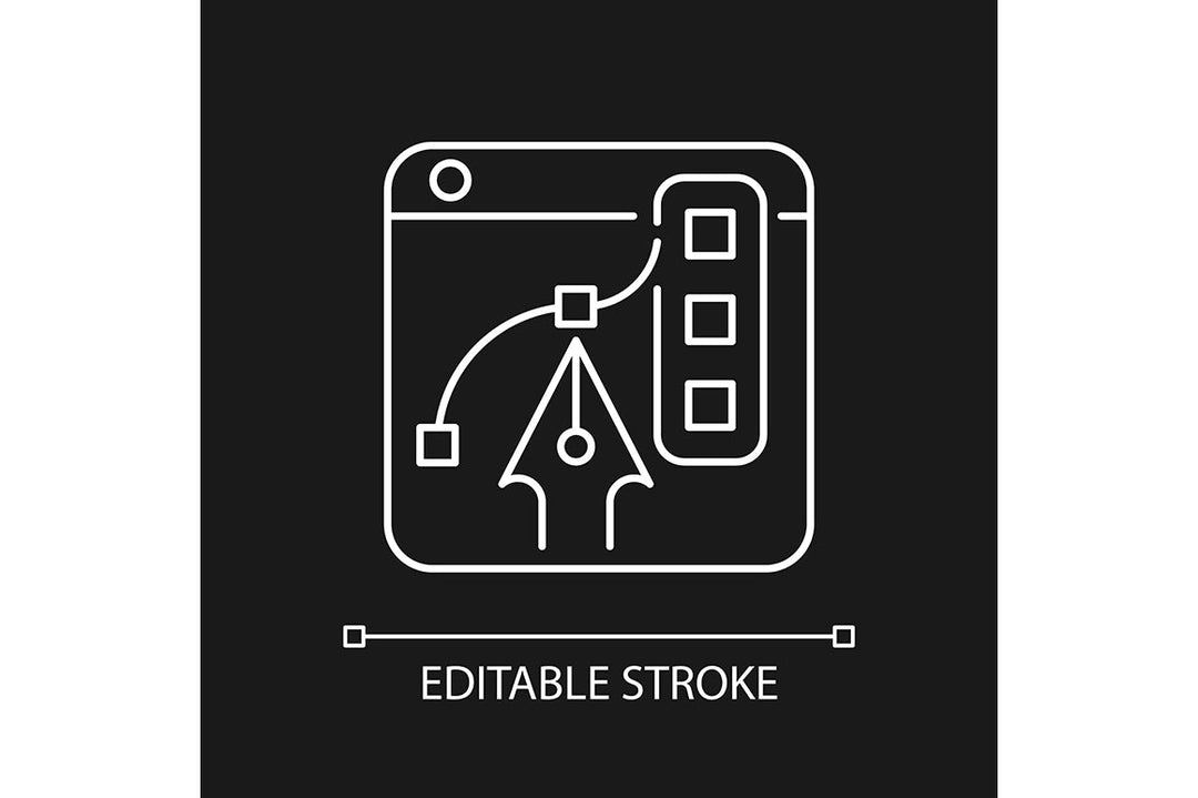 Online platforms linear icons set for dark and light mode