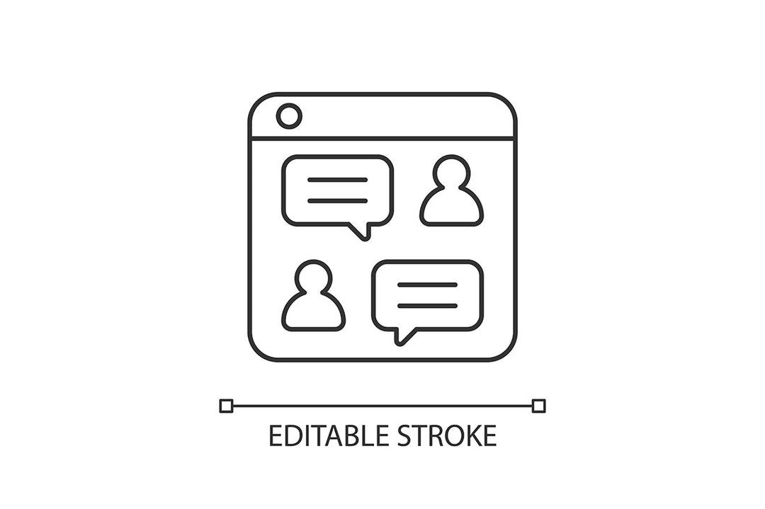 Online platforms linear icons set for dark and light mode